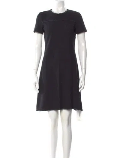 Pre-owned St John Wool Knee-length Dress In Black