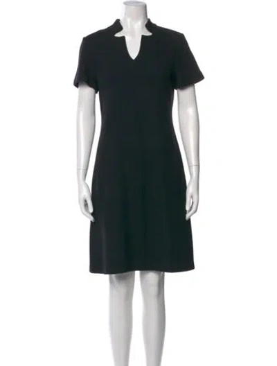 Pre-owned St John Wool Knee-length Dress In Black