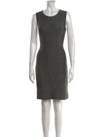 Pre-owned St John Wool Knee-length Dress In Black