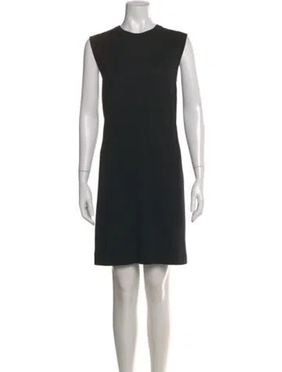 Pre-owned St John Wool Knee-length Dress In Black