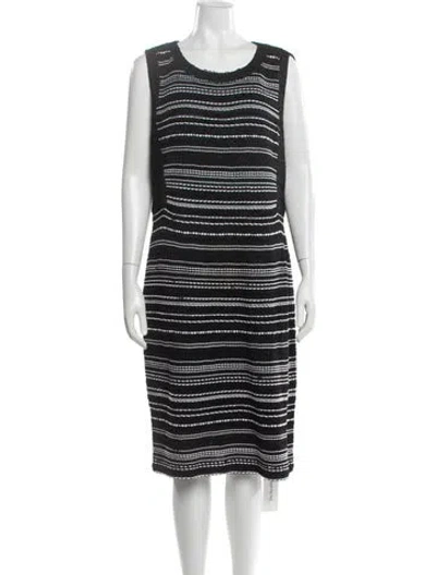 Pre-owned St John Wool Knee-length Dress In Black