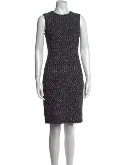 Pre-owned St John Wool Knee-length Dress In Black