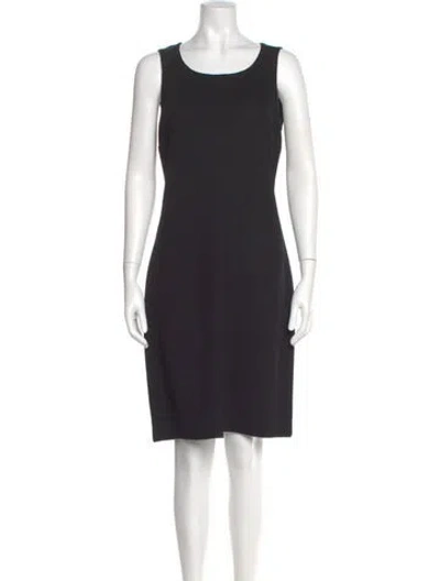 Pre-owned St John Wool Knee-length Dress In Blue