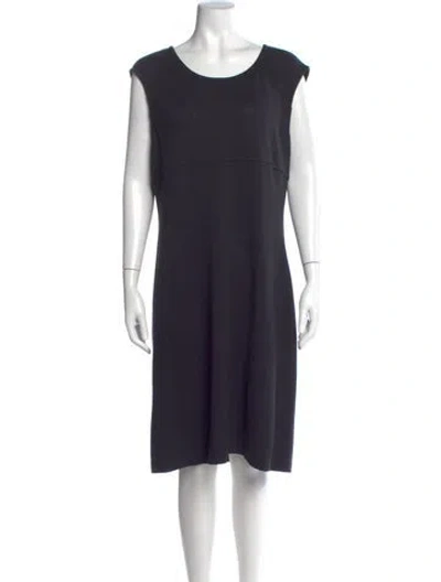 Pre-owned St John Wool Knee-length Dress In Blue