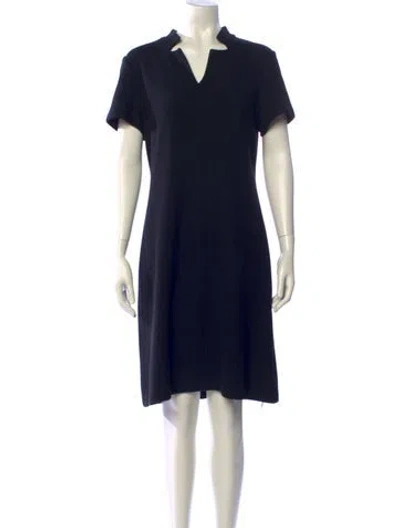 Pre-owned St John Wool Knee-length Dress In Blue