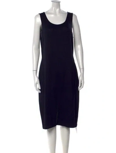 Pre-owned St John Wool Knee-length Dress In Blue