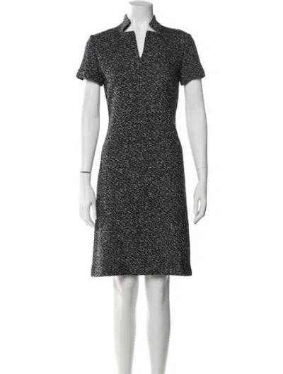 Pre-owned St John Wool Knee-length Dress In Blue