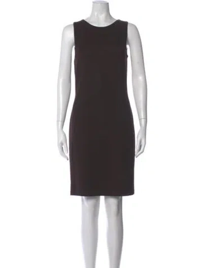 Pre-owned St John Wool Knee-length Dress In Gray