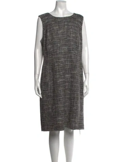 Pre-owned St John Wool Knee-length Dress In Grey