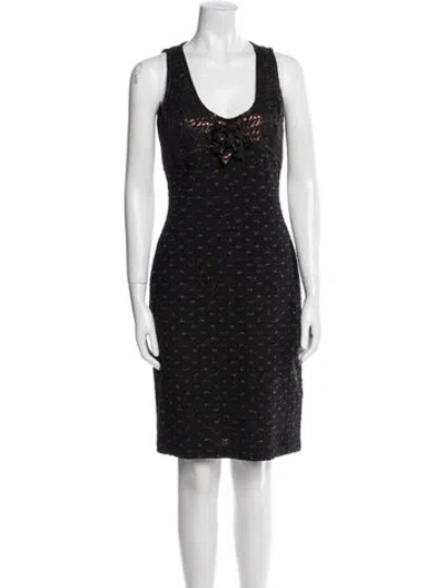 Pre-owned St John Wool Knee-length Dress In Multi