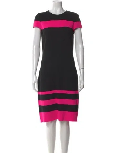 Pre-owned St John Wool Knee-length Dress In Multi