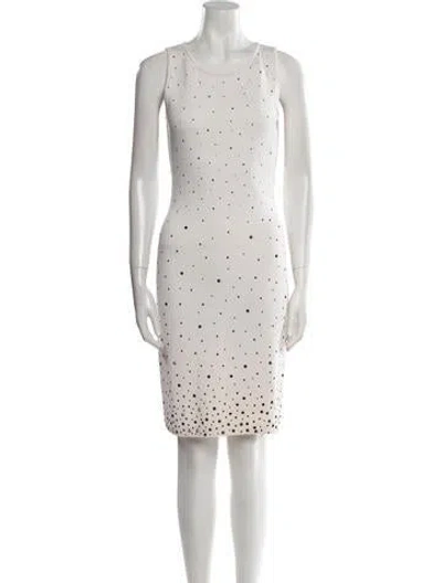 Pre-owned St John Wool Knee-length Dress In Neutral