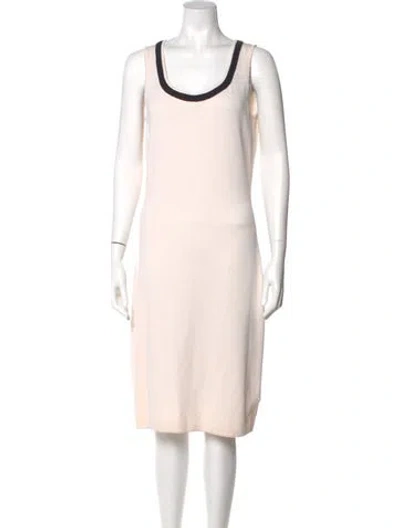 Pre-owned St John Wool Knee-length Dress In Neutral