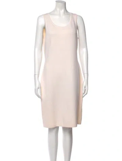 Pre-owned St John Wool Knee-length Dress In Neutral