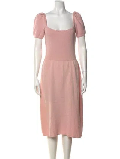 Pre-owned St John Wool Knee-length Dress In Pink