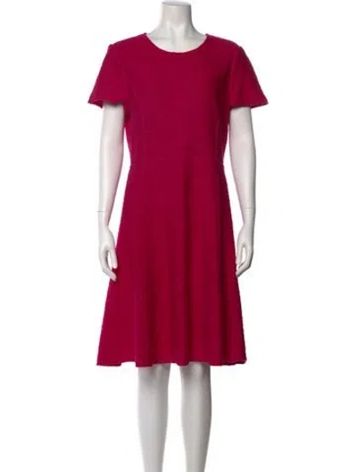 Pre-owned St John Wool Knee-length Dress In Pink