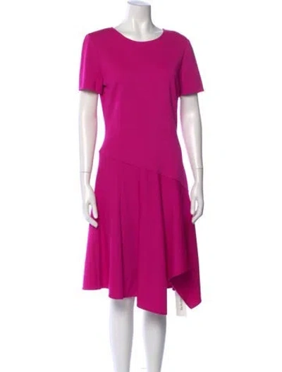 Pre-owned St John Wool Knee-length Dress In Pink
