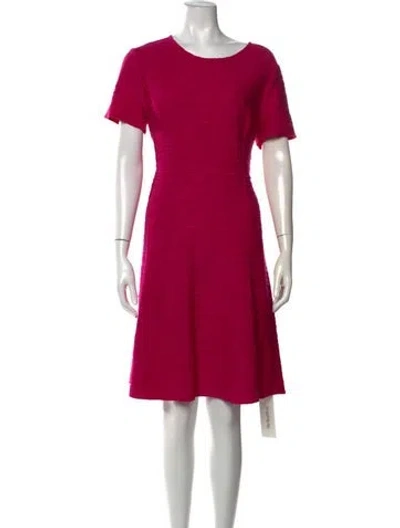 Pre-owned St John Wool Knee-length Dress W/ Tags In Pink
