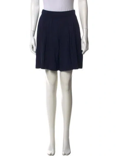 Pre-owned St John Wool Knee-length Shorts In Blue