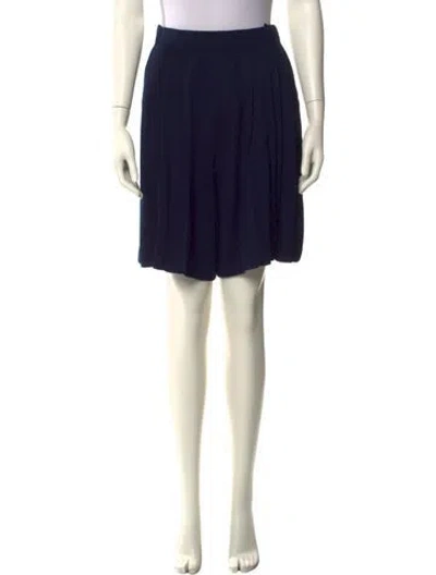 Pre-owned St John Wool Knee-length Shorts In Blue