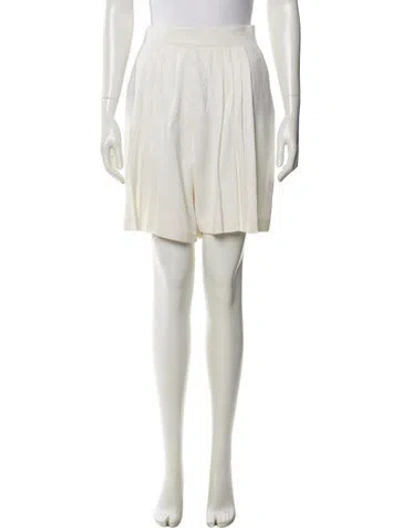 Pre-owned St John Wool Knee-length Shorts In White