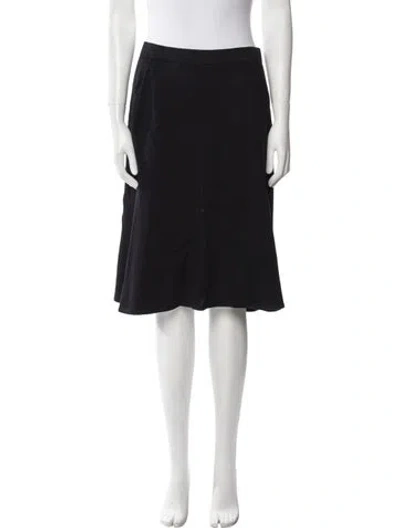 Pre-owned St John Wool Knee-length Skirt In Black