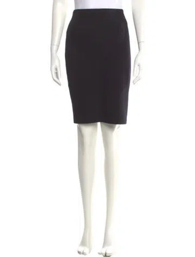 Pre-owned St John Wool Knee-length Skirt In Black