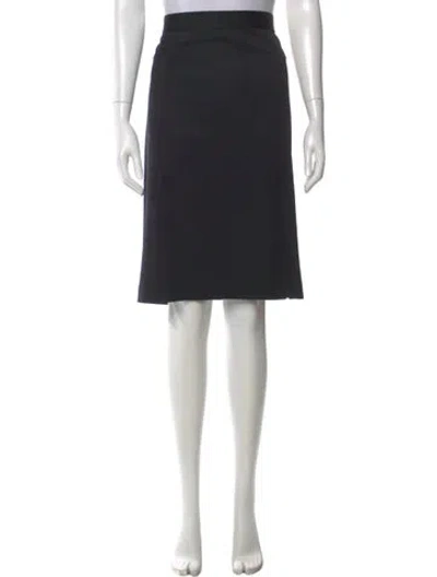 Pre-owned St John Wool Knee-length Skirt In Black