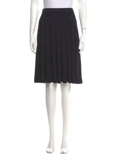 Pre-owned St John Wool Knee-length Skirt In Black