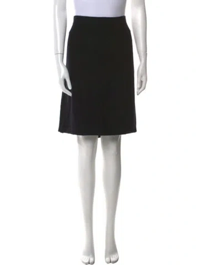 Pre-owned St John Wool Knee-length Skirt In Black