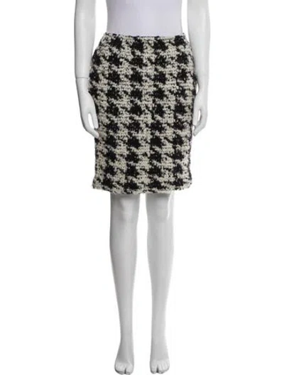 Pre-owned St John Wool Knee-length Skirt In Black