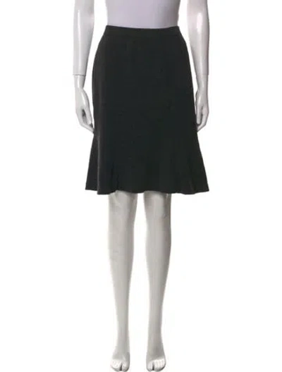 Pre-owned St John Wool Knee-length Skirt In Black