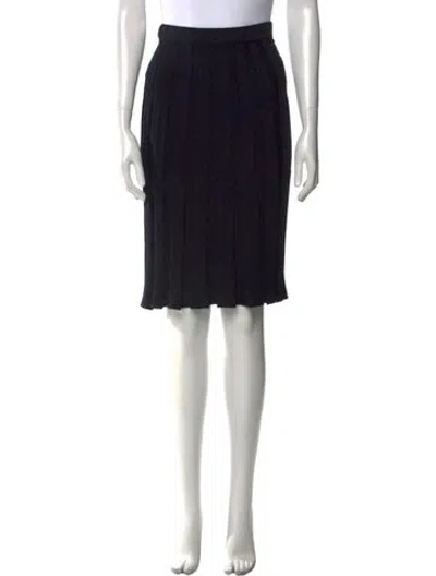 Pre-owned St John Wool Knee-length Skirt In Black