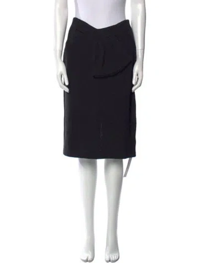 Pre-owned St John Wool Knee-length Skirt In Black