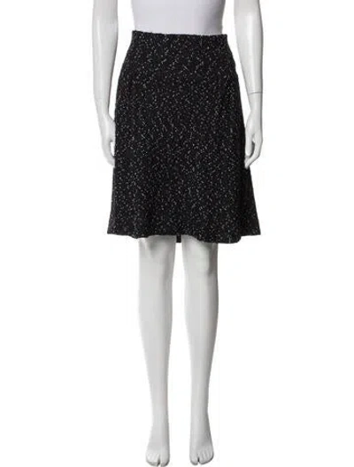 Pre-owned St John Wool Knee-length Skirt In Black