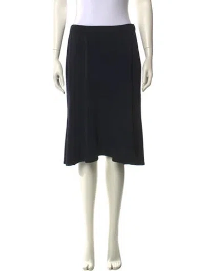 Pre-owned St John Wool Knee-length Skirt In Black