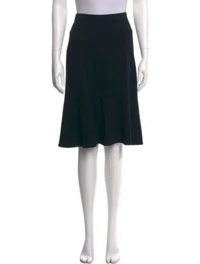 Pre-owned St John Wool Knee-length Skirt In Black