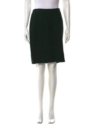 Pre-owned St John Wool Knee-length Skirt In Black