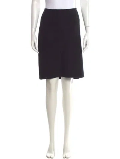 Pre-owned St John Wool Knee-length Skirt In Black