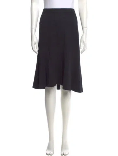 Pre-owned St John Wool Knee-length Skirt In Black