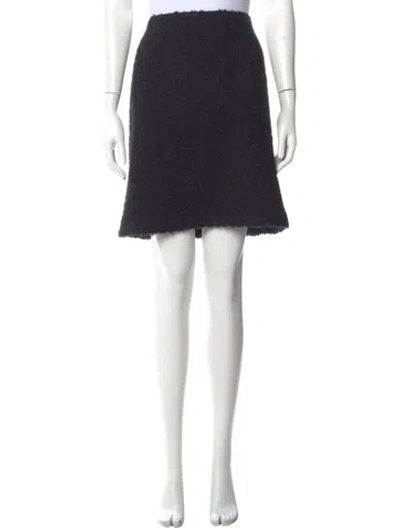 Pre-owned St John Wool Knee-length Skirt In Black