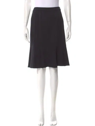 Pre-owned St John Wool Knee-length Skirt In Black