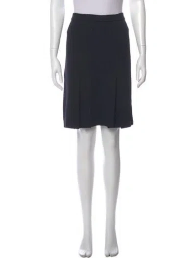 Pre-owned St John Wool Knee-length Skirt In Black