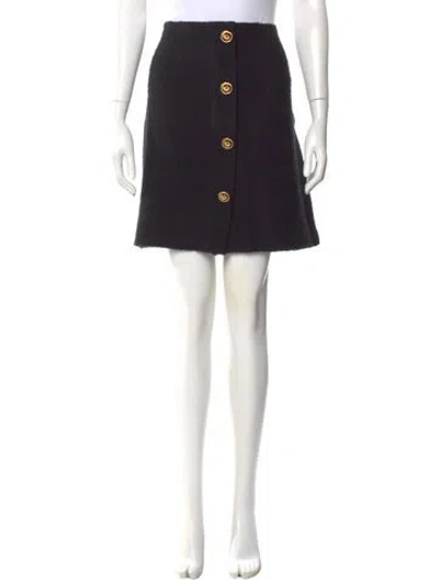 Pre-owned St John Wool Knee-length Skirt In Black