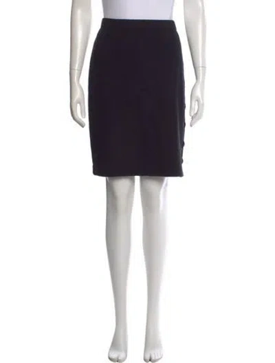 Pre-owned St John Wool Knee-length Skirt In Black