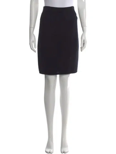 Pre-owned St John Wool Knee-length Skirt In Black