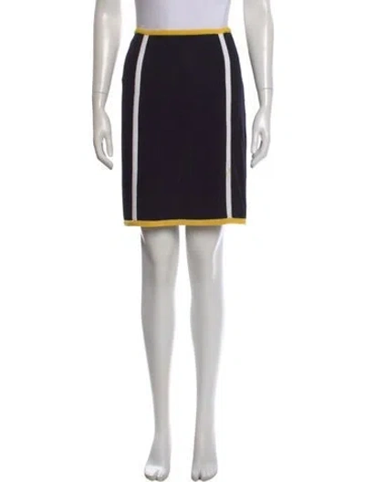 Pre-owned St John Wool Knee-length Skirt In Black