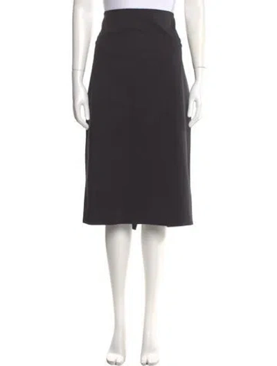Pre-owned St John Wool Knee-length Skirt In Black