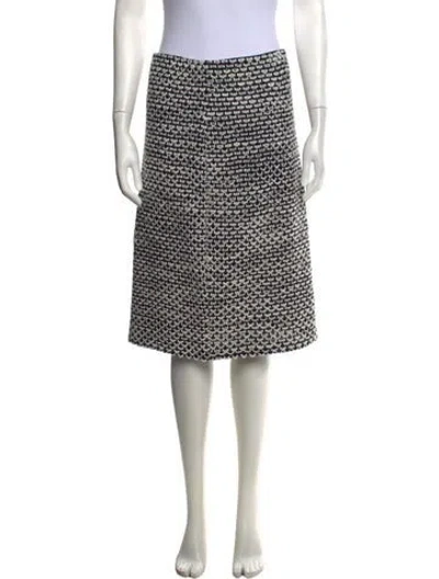 Pre-owned St John Wool Knee-length Skirt In Black