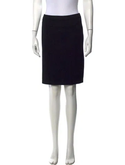 Pre-owned St John Wool Knee-length Skirt In Black